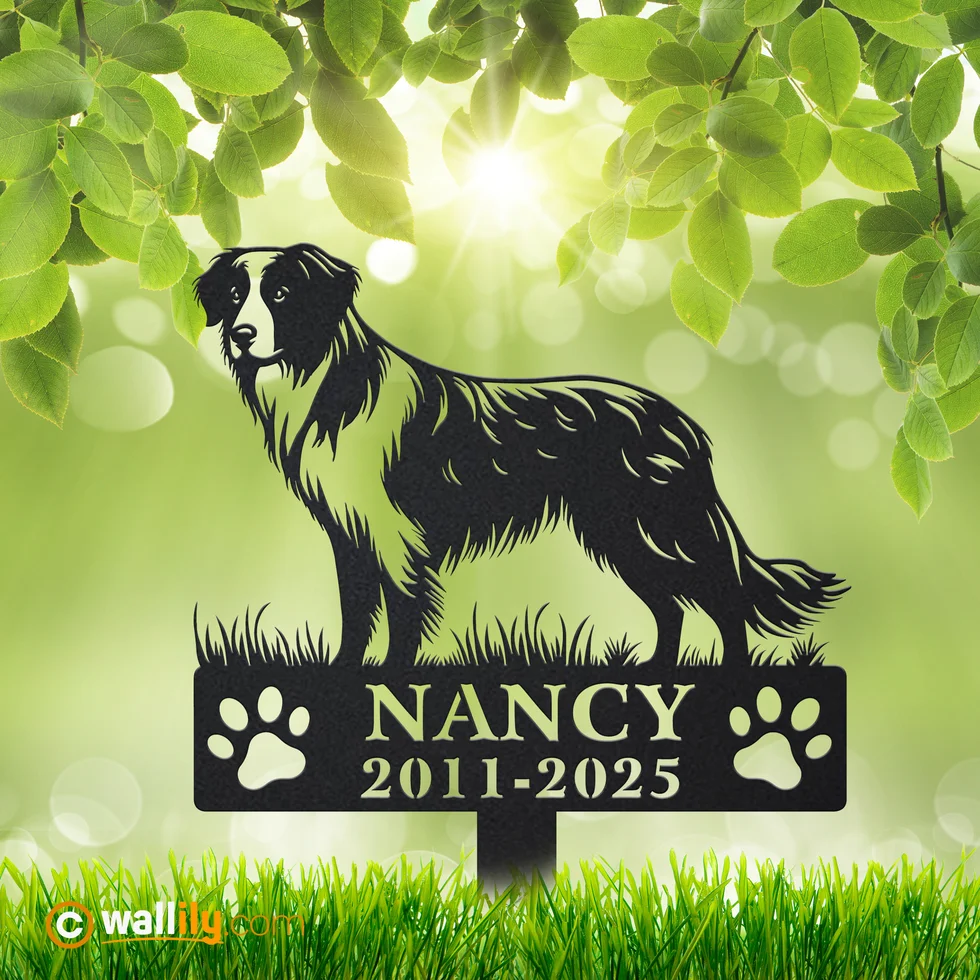 Australian Shepherd for Dog Lovers – Personalized Memorial Stake, Address Sign, LED Decor, Clock & More | Wallily