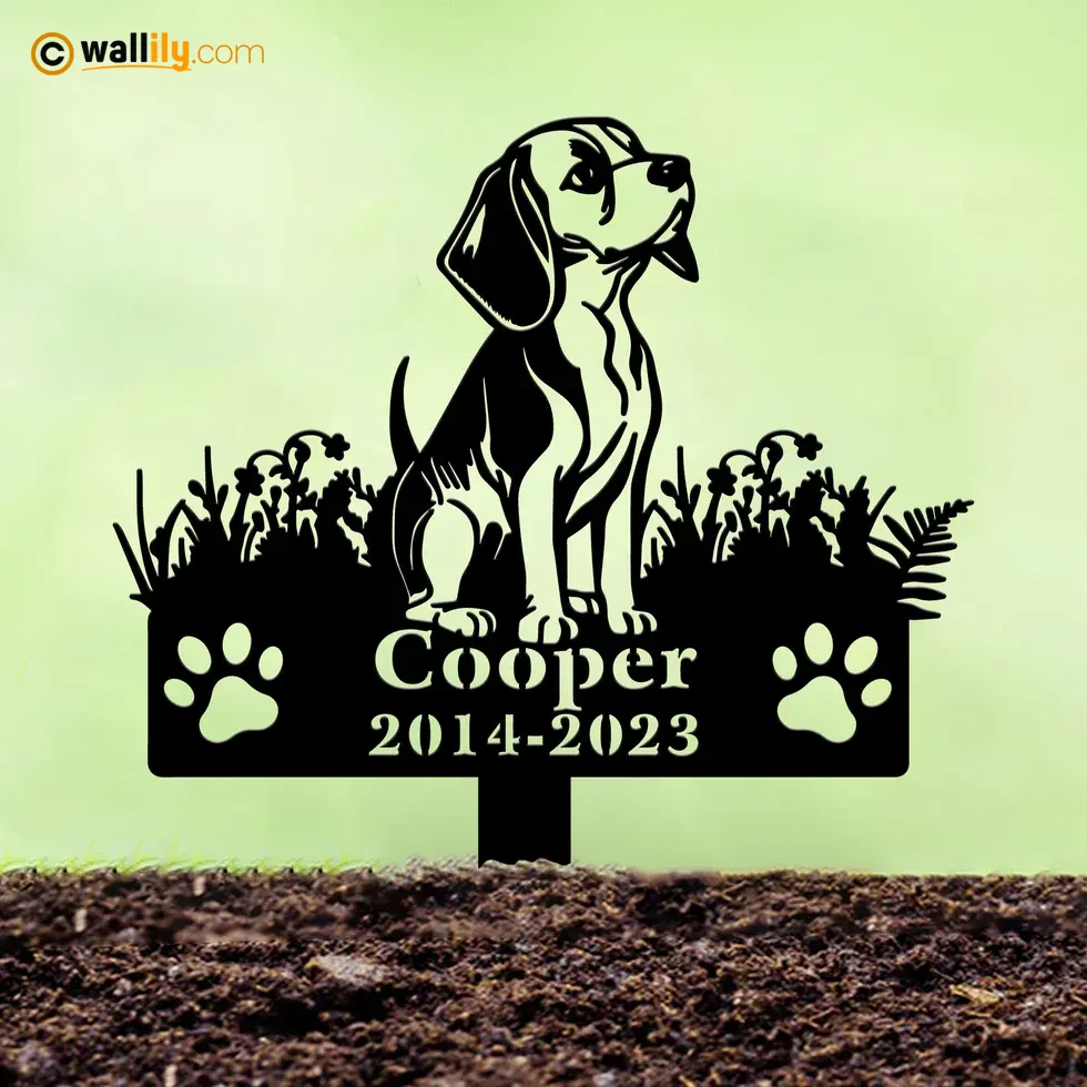 Beagle for Dog Lovers – Personalized Memorial Stake, Address Sign, LED Decor, Clock & More | Wallily