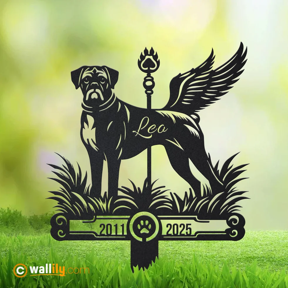 Boxer for Dog Lovers – Personalized Memorial Stake, Address Sign, LED Decor, Clock & More | Wallily
