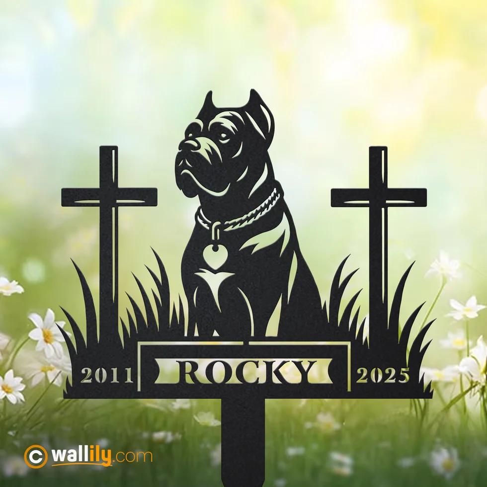 Cane Corso for Dog Lovers – Personalized Memorial Stake, Address Sign, LED Decor, Clock & More | Wallily
