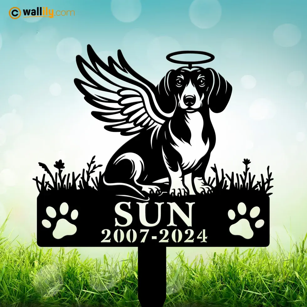 Dachshund for Dog Lovers – Personalized Memorial Stake, Address Sign, LED Decor, Clock & More | Wallily
