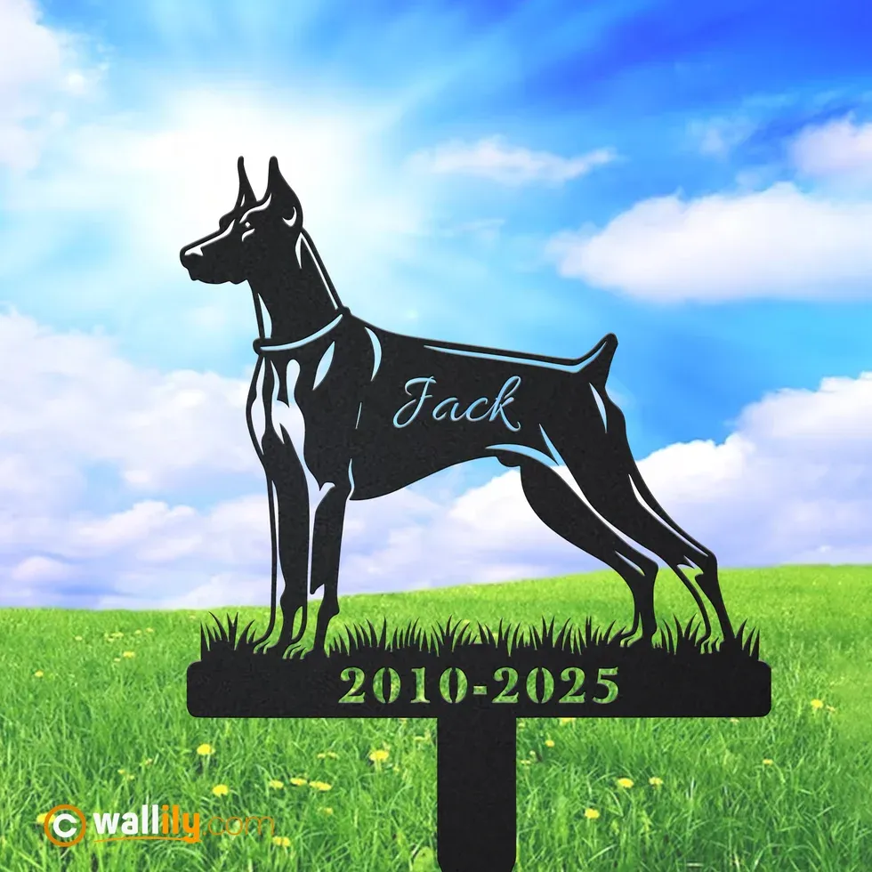 Doberman Pinscher for Dog Lovers – Personalized Memorial Stake, Address Sign, LED Decor, Clock & More | Wallily