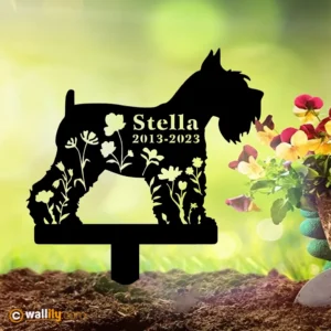 Miniature Schnauzer for Dog Lovers – Personalized Memorial Stake, Address Sign, LED Decor, Clock & More | Wallily