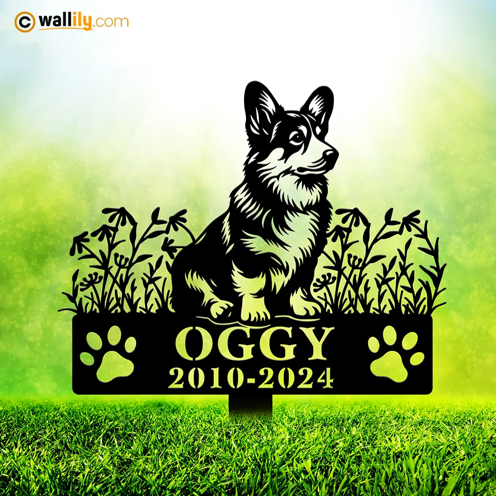 Pembroke Welsh Corgi for Dog Lovers – Personalized Memorial Stake, Address Sign, LED Decor, Clock & More | Wallily
