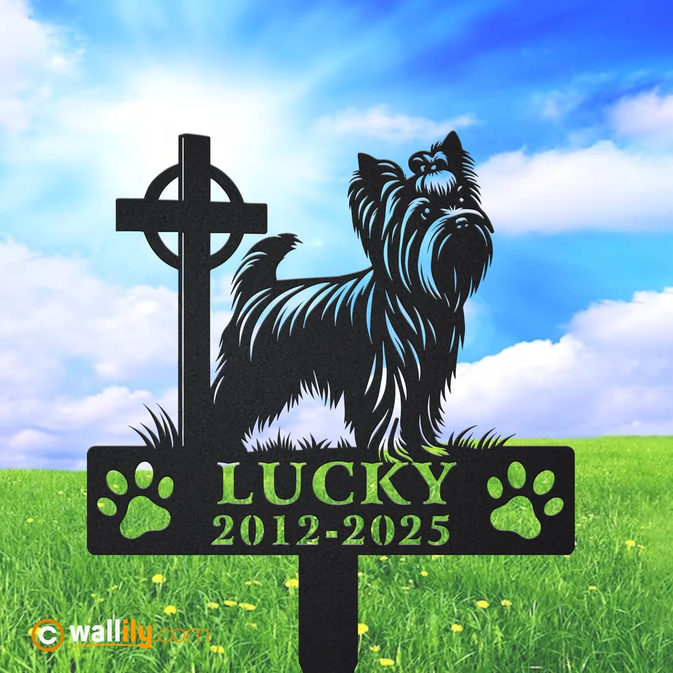 Yorkshire Terrier for Dog Lovers – Personalized Memorial Stake, Address Sign, LED Decor, Clock & More | Wallily