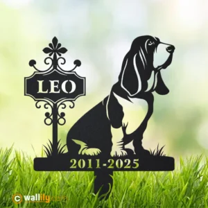 Basset Hounds for Dog Lovers – Personalized Memorial Stake, Address Sign, LED Decor, Clock & More | Wallily