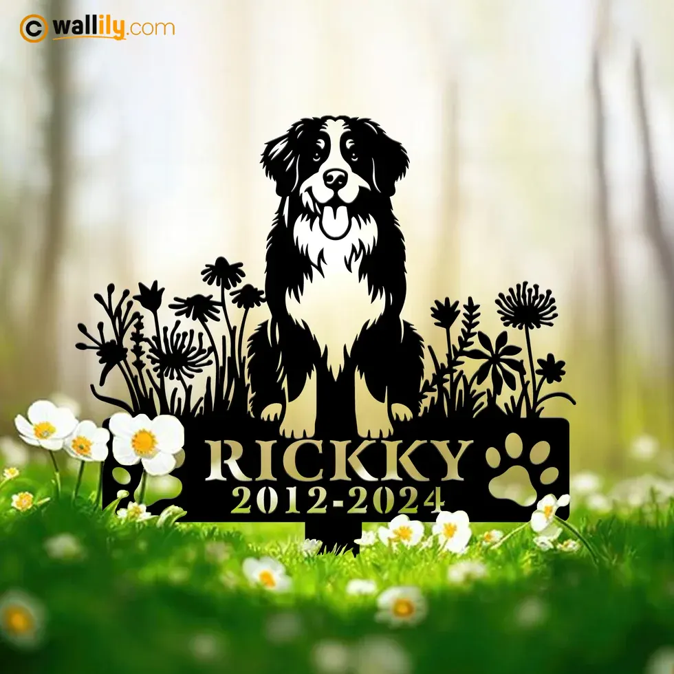 Bernese Mountain for Dog Lovers – Personalized Memorial Stake, Address Sign, LED Decor, Clock & More | Wallily