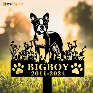 Boston Terrier for Dog Lovers – Personalized Memorial Stake, Address Sign, LED Decor, Clock & More | Wallily