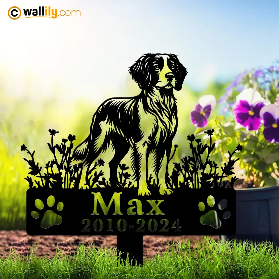 Brittany Spaniel for Dog Lovers – Personalized Memorial Stake, Address Sign, LED Decor, Clock & More | Wallily