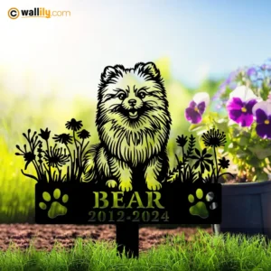 Pomeranian for Dog Lovers – Personalized Memorial Stake, Address Sign, LED Decor, Clock & More | Wallily