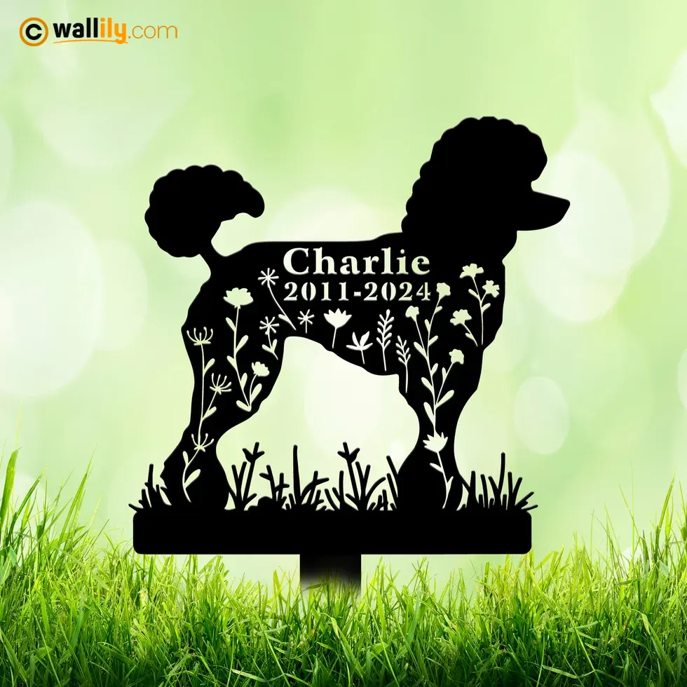 Poodle Gifts for Dog Lovers – Personalized Memorial Stake, Address Sign, LED Decor, Clock & More | Wallily